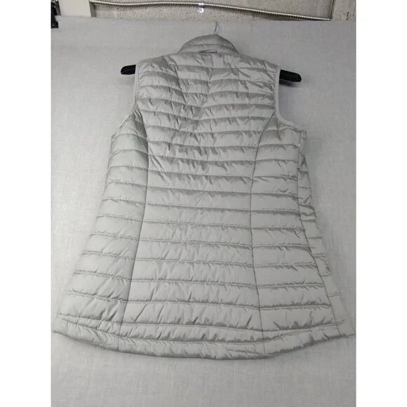 Isaac Mizrahi Live Women's Gray Sleeveless Zip Puffer Vest Jacket XXS USED - Picture 5 of 6